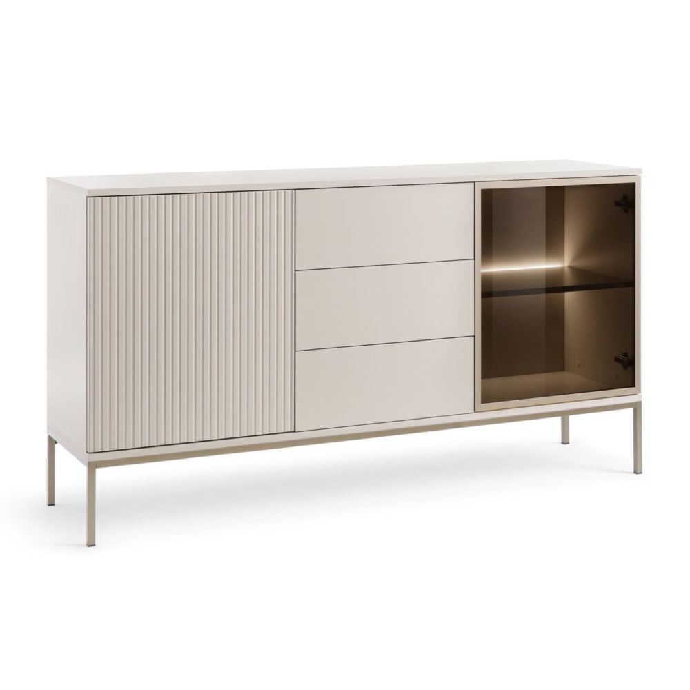 Wohnli Möbelsuche - Sideboard 2-türig mit Schubladen und LED