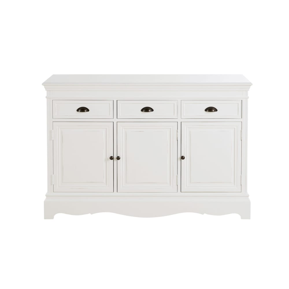 Wohnli Möbelsuche - Sideboard 3 Türen 3 Schubladen weiß