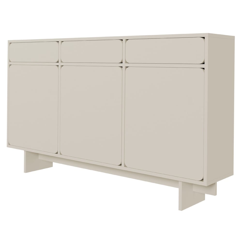 Wohnli Möbelsuche - Sideboard 3-türig mit 3 Schubladen greige