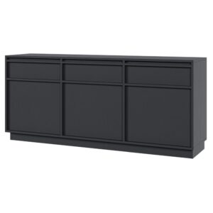 wohnli-moebel-suche-Sideboard-3-tuerig-mit-Schubladen-schwarz-154-cm Wohnli Möbelsuche - Sideboard 3-türig mit Schubladen