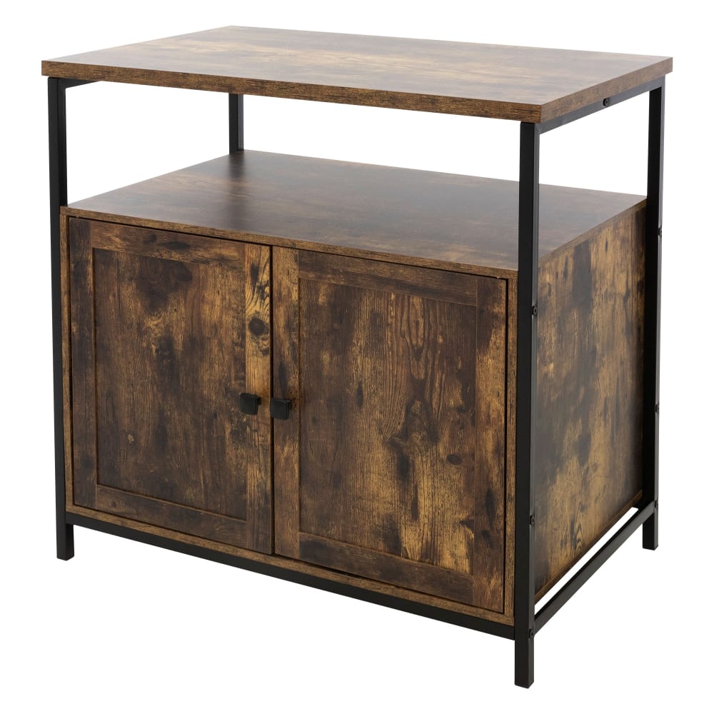 wohnli-moebel-suche-Sideboard-80x805x505-cm-Holz-Vintagebraun-Schwarz-mat Wohnli Möbelsuche - Sideboard