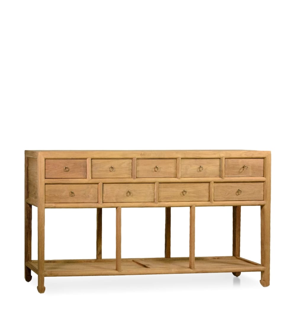 wohnli-moebel-suche-Sideboard-9-Schubladen-aus-Teakholz-L-180-cm-beige Wohnli Möbelsuche - Sideboard 9 Schubladen aus Teakholz