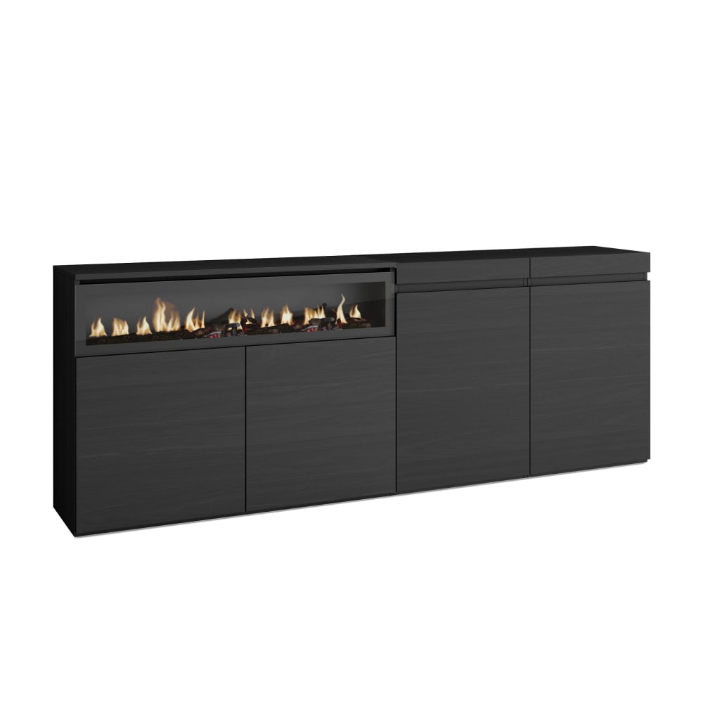 wohnli-moebel-suche-Sideboard-Holzeffekt-Kamin-mit-Feuereffekt-200x35x75cm-Schwarz Wohnli Möbelsuche - Sideboard Holzeffekt Kamin mit Feuereffekt 200x35x75cm Schwarz