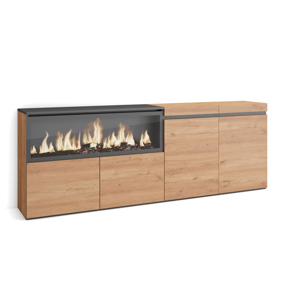 wohnli-moebel-suche-Sideboard-Holzeffekt-Kamin-mit-Feuereffekt-XXL-208x35x75cm-Eiche Wohnli Möbelsuche - Sideboard Holzeffekt Kamin mit Feuereffekt XXL 208x35x75cm Eiche