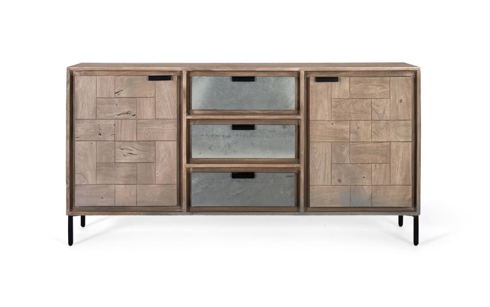 wohnli-moebel-suche-Sideboard-aus-Akazienholz-und-Metall-160-cm Wohnli Möbelsuche - Sideboard aus Akazienholz und Metall 160 cm