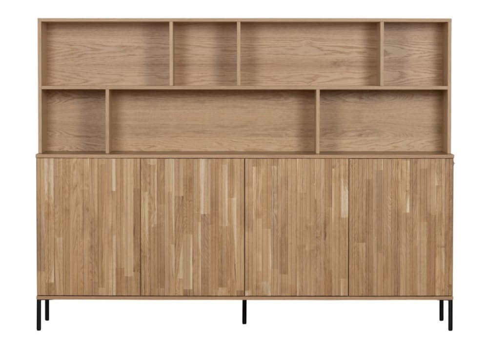 Wohnli Möbelsuche - Sideboard aus Eiche mit schwarzem Metall