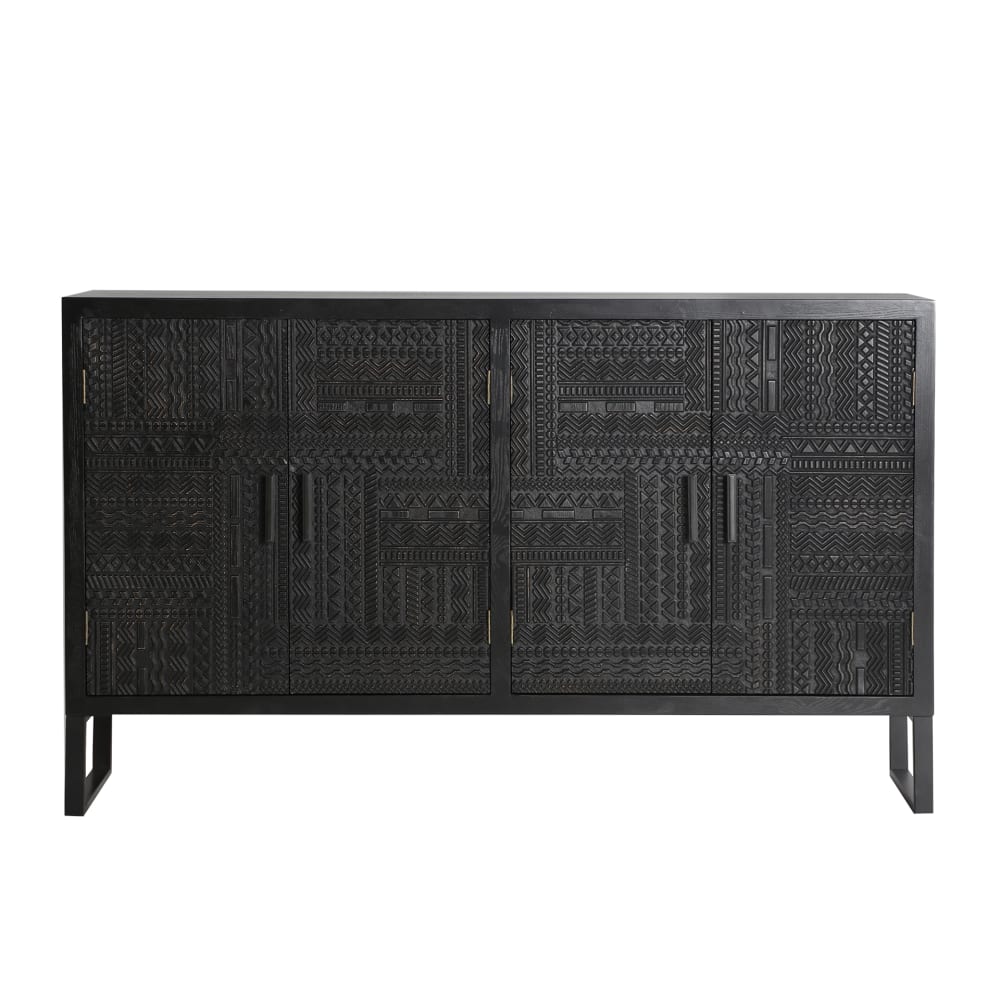 wohnli-moebel-suche-Sideboard-aus-Eschenholz-in-schwarzer-Farbe-156x35x91cm Wohnli Möbelsuche - Sideboard aus Eschenholz in schwarzer Farbe 156x35x91cm