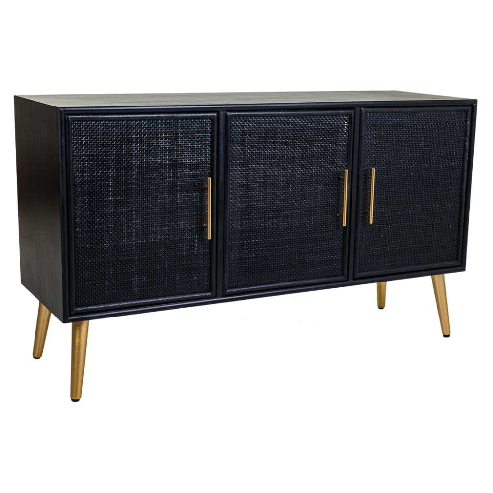 wohnli-moebel-suche-Sideboard-aus-Holz-mit-lackiertem-Gitter-120x415x71-schwarz Wohnli Möbelsuche - Sideboard aus Holz mit lackiertem Gitter