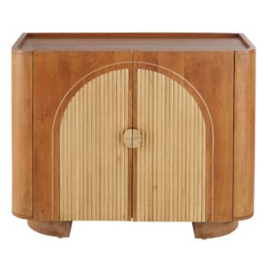 Wohnli Möbelsuche - Sideboard aus Mangoholz mit Rattan-Akzenten
