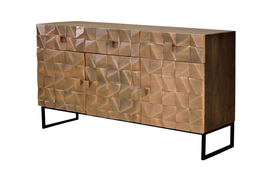 Wohnli Möbelsuche - Sideboard aus Mangoholz und Bronze