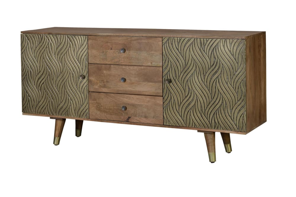 Wohnli Möbelsuche - Sideboard aus Mangoholz und Bronze