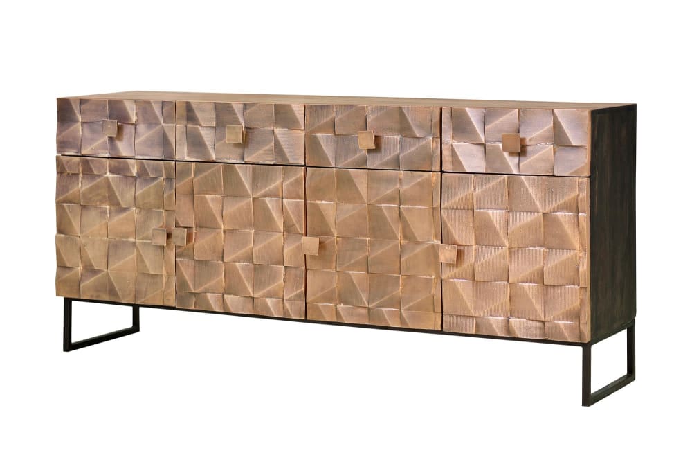 Wohnli Möbelsuche - Sideboard aus Mangoholz und Bronze