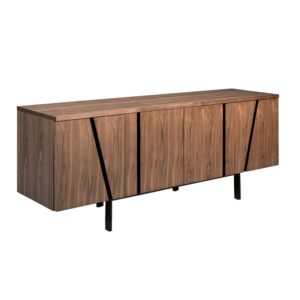 Wohnli Möbelsuche - Sideboard aus Walnussholz schwarzem Stahl