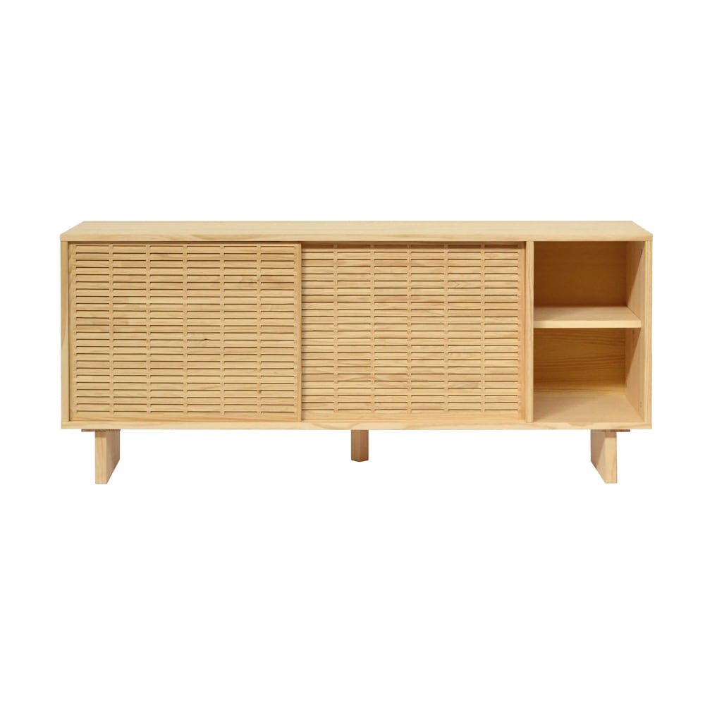wohnli-moebel-suche-Sideboard-aus-massivem-Naturholz-Zwei-Regale-150-cm-Unlackiert Wohnli Möbelsuche - Sideboard aus massivem Naturholz - Zwei Regale - 150 cm Unlackiert