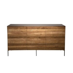 Wohnli Möbelsuche - Sideboard aus recyceltem Teakholz und Metallbeinen
