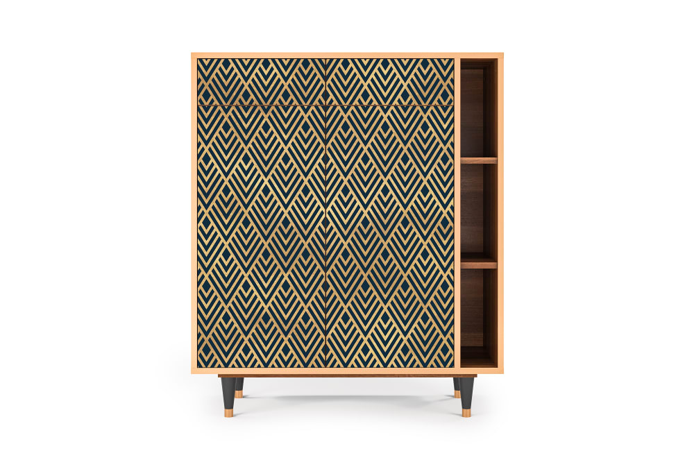 wohnli-moebel-suche-Sideboard-blau-mit-2-Schubladen-und-2-Tueren-L-94-cm Wohnli Möbelsuche - Sideboard blau mit 2 Schubladen und 2 Türen  L 94 cm