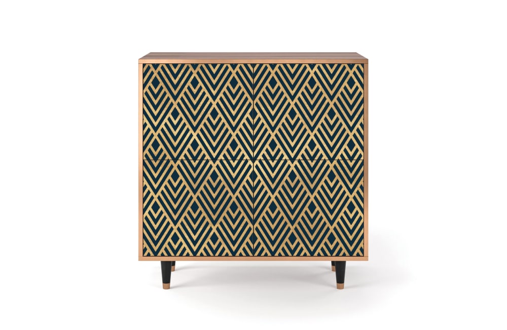 wohnli-moebel-suche-Sideboard-blau-mit-4-Tueren-L-94-cm Wohnli Möbelsuche - Sideboard blau mit 4 Türen L 94 cm