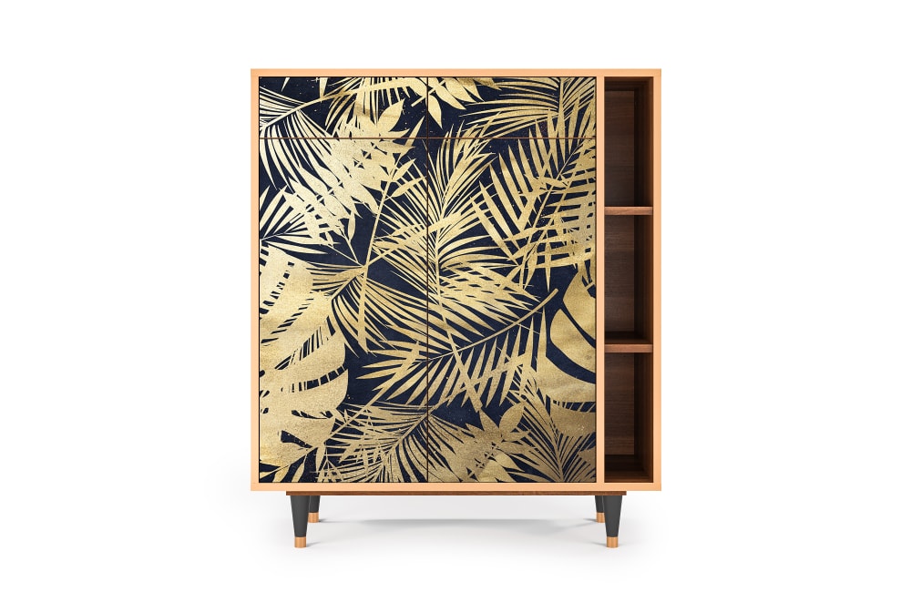 wohnli-moebel-suche-Sideboard-blau-und-gelb-mit-2-Schubladen-und-2-Tueren-L-94-cm Wohnli Möbelsuche - Sideboard blau und gelb mit 2 Schubladen und 2 Türen  L 94 cm