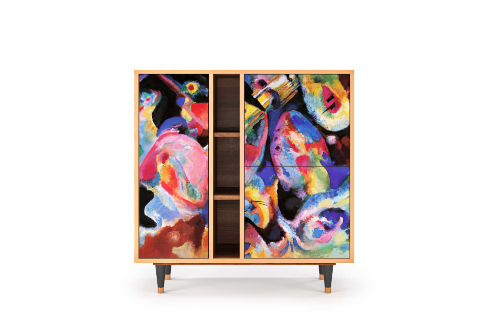 wohnli-moebel-suche-Sideboard-bunt-mit-3-Tueren-L-94-cm Wohnli Möbelsuche - Sideboard bunt mit 3 Türen L 94 cm