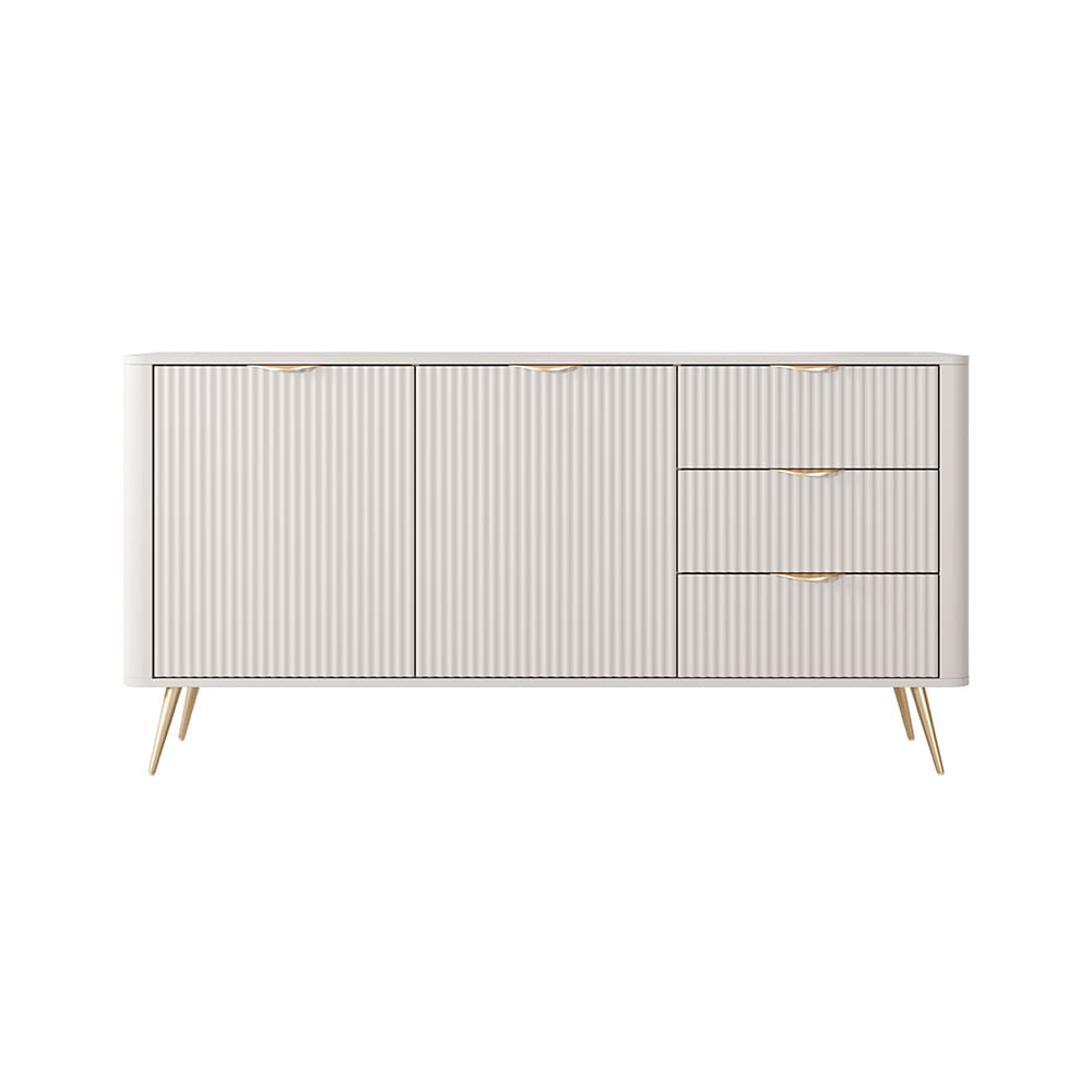 wohnli-moebel-suche-Sideboard-geriffelte-Wellenoptik-aus-MDF-163x38x81cm-beige Wohnli Möbelsuche - Sideboard