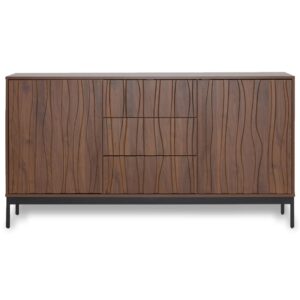 wohnli-moebel-suche-Sideboard-im-Vintage-Stil-mit-3-SchubladenEichenholzoptikDunkelbraun Wohnli Möbelsuche - Sideboard im Vintage-Stil mit 3 Schubladen