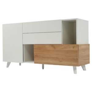 Wohnli Möbelsuche - Sideboard in Hochglanz-Holzoptik mit 2 Nischen und 2 Schubladen