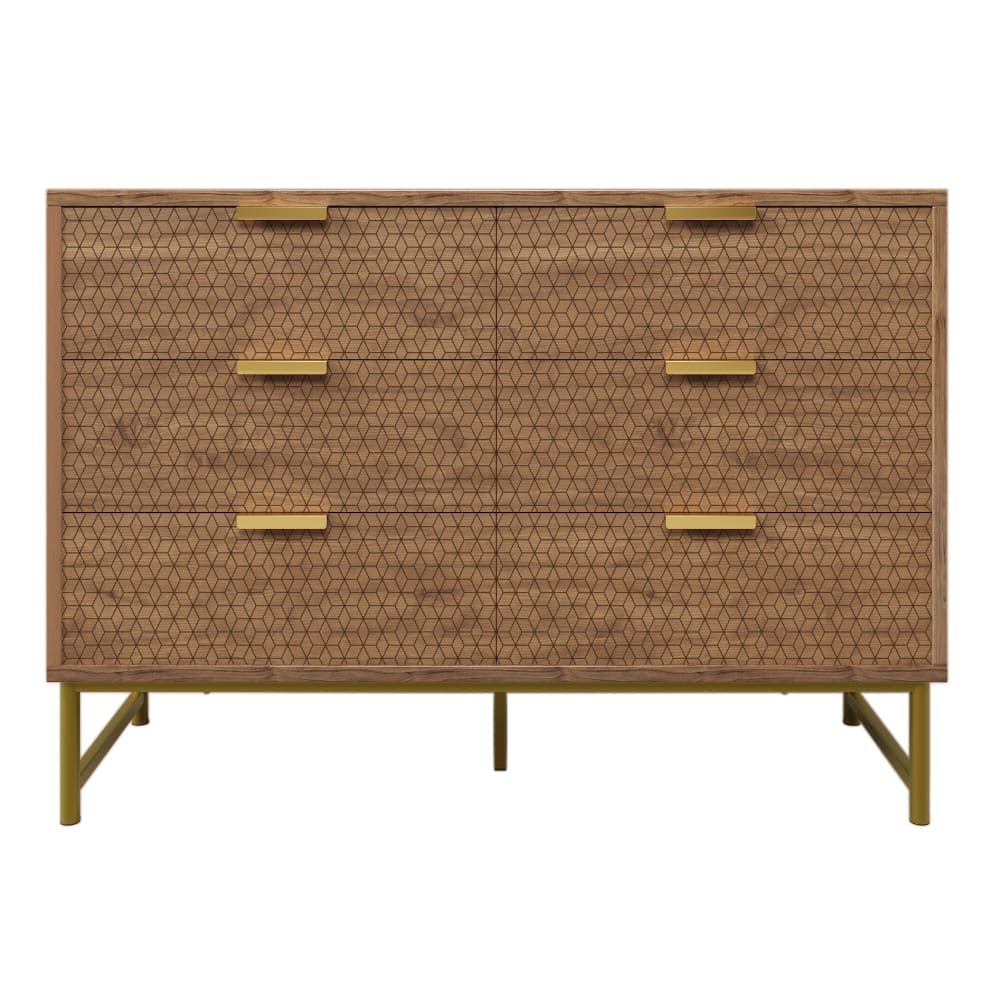 wohnli-moebel-suche-Sideboard-in-Holzoptik-mit-6-Schubladen-Walnuss Wohnli Möbelsuche - Sideboard in Holzoptik mit 6 Schubladen