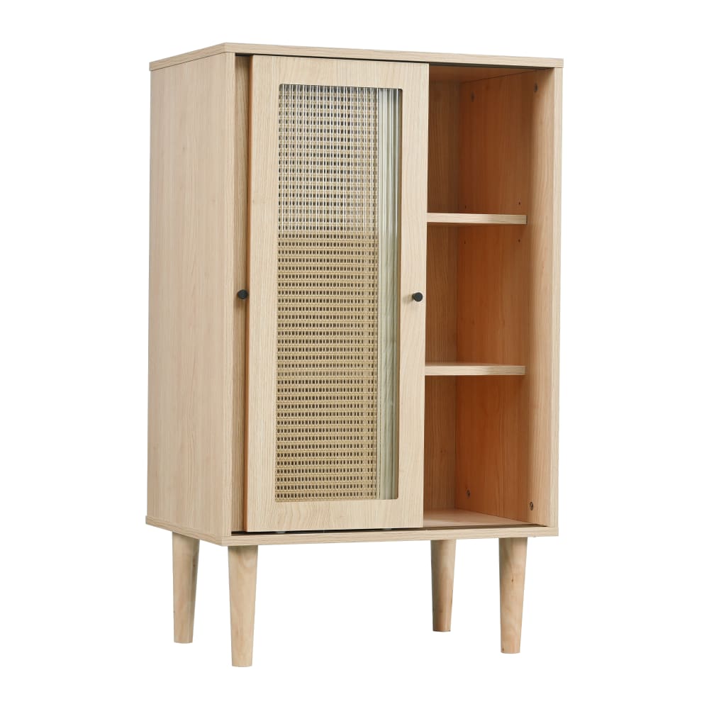 wohnli-moebel-suche-Sideboard-in-Holzoptik-mit-Rattantueren-SchiebetuerenBeige Wohnli Möbelsuche - Sideboard in Holzoptik mit Rattantüren Schiebetüren