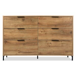 wohnli-moebel-suche-Sideboard-in-dunkler-Holzoptik-mit-6-Schubladen-Eiche Wohnli Möbelsuche - Sideboard in dunkler Holzoptik mit 6 Schubladen