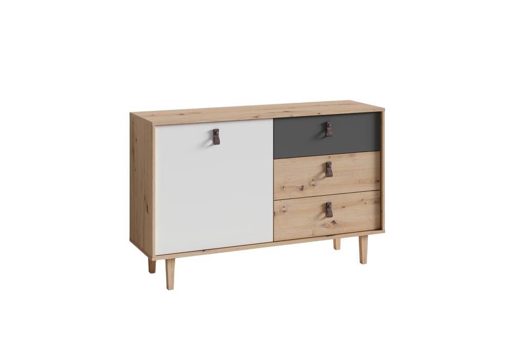 wohnli-moebel-suche-Sideboard-mit-1-Tuer-und-3-Schubkaesten-B-120-H-77-cm-hellbraun Wohnli Möbelsuche - Sideboard mit 1 Tür und 3 Schubkästen