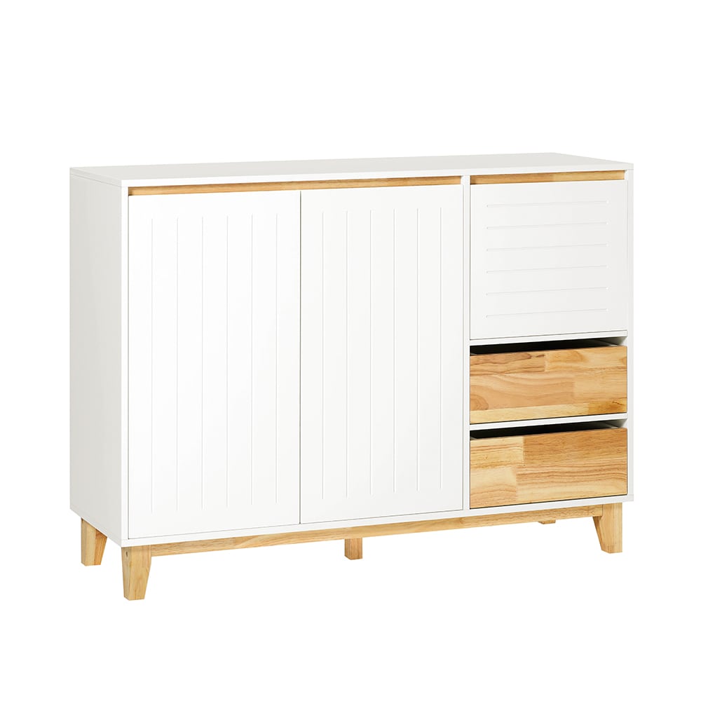 wohnli-moebel-suche-Sideboard-mit-2-Schubladen-MDF-PB-Kautschukholz-Weiss Wohnli Möbelsuche - Sideboard mit 2 Schubladen MDF PB Kautschukholz Weiß