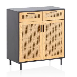 Wohnli Möbelsuche - Sideboard mit 2 Schubladen und Wiener Geflecht aus Spanplatte