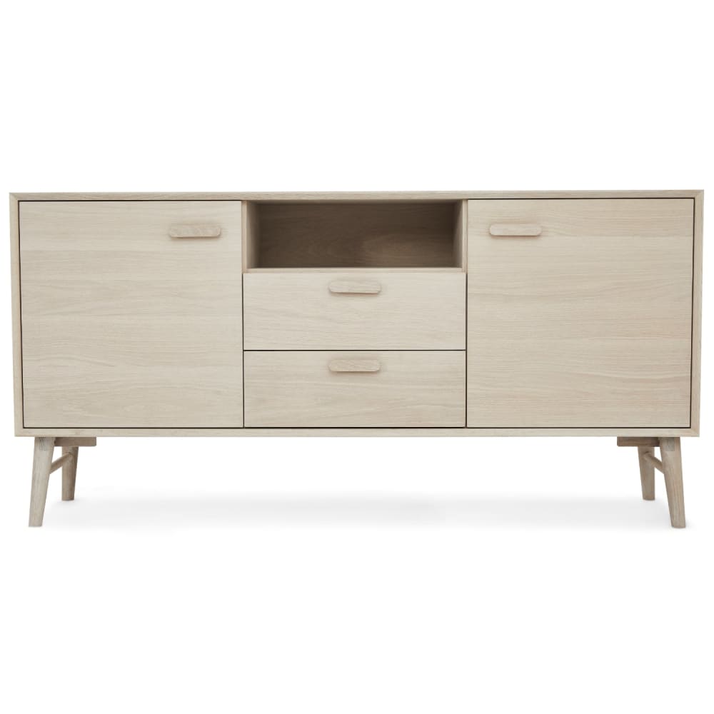 wohnli-moebel-suche-Sideboard-mit-2-Tueren-2-Schubladen-aus-Massiveiche-Eichefarben Wohnli Möbelsuche - Sideboard mit 2 Türen 2 Schubladen aus Massiveiche Eichefarben