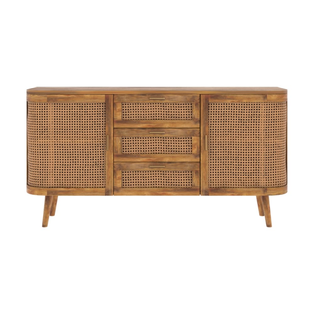 wohnli-moebel-suche-Sideboard-mit-2-Tueren-und-3-Schubladen-in-Rattangeflecht Wohnli Möbelsuche - Sideboard mit 2 Türen und 3 Schubladen in Rattangeflecht