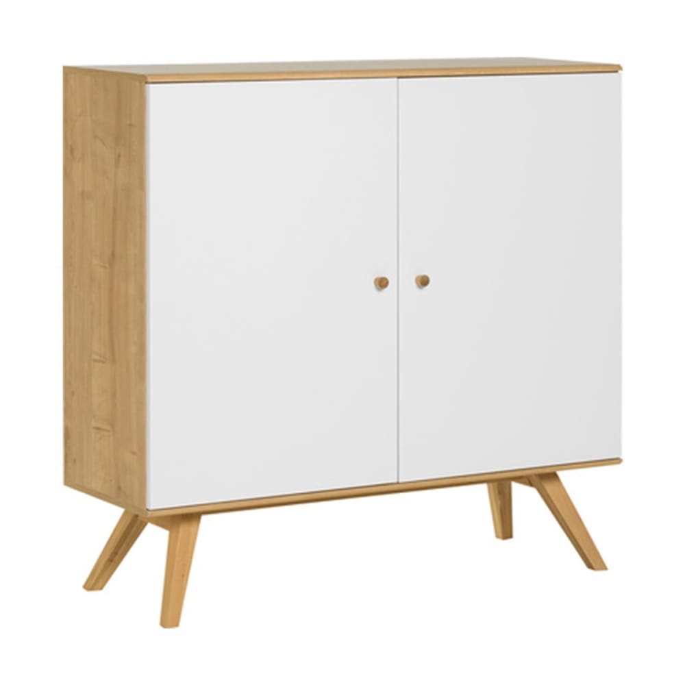 wohnli-moebel-suche-Sideboard-mit-2-Tueren-und-6-inneren-Regalen-L120-cm-Weiss Wohnli Möbelsuche - Sideboard mit 2 Türen und 6 inneren Regalen L120 cm - Weiß
