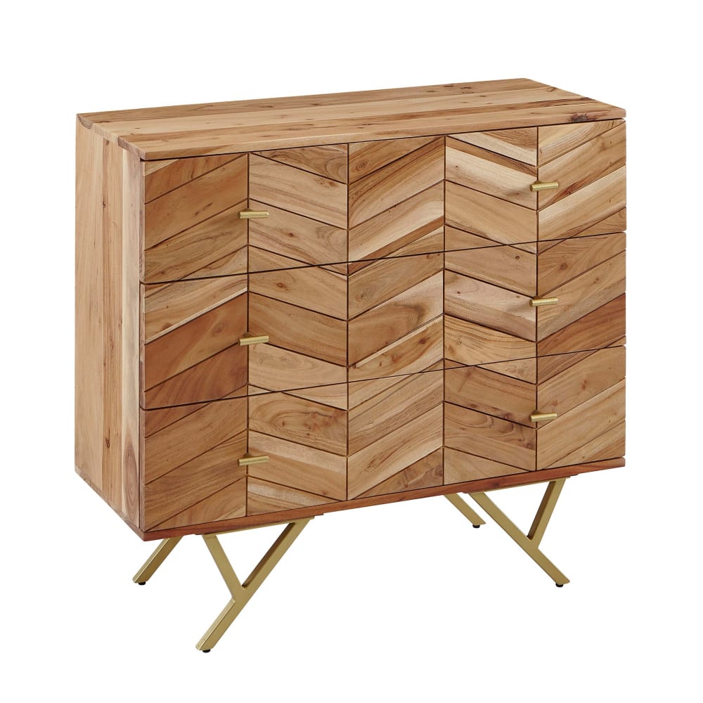 wohnli-moebel-suche-Sideboard-mit-3-Schubladen-aus-Akazie-Braun Wohnli Möbelsuche - Sideboard mit 3 Schubladen aus Akazie