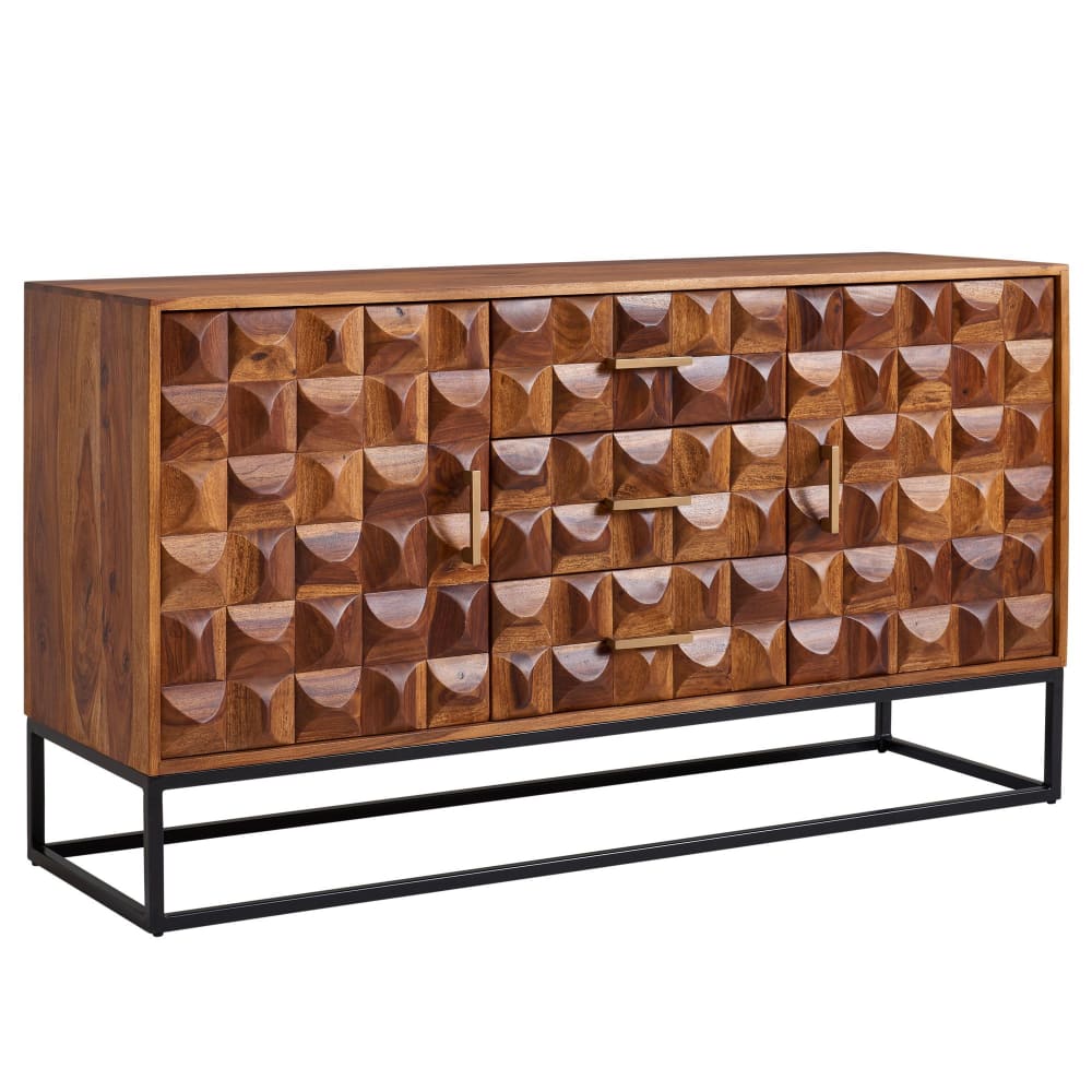 wohnli-moebel-suche-Sideboard-mit-3-Schubladen-aus-Sheesham-Braun Wohnli Möbelsuche - Sideboard mit 3 Schubladen aus Sheesham