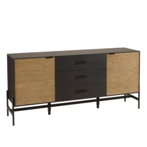 wohnli-moebel-suche-Sideboard-mit-3-Schubladen-und-2-Tueren-aus-Holz-braun-und-schwarz Wohnli Möbelsuche - Sideboard mit 3 Schubladen und 2 Türen aus Holz