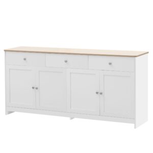 wohnli-moebel-suche-Sideboard-mit-3-Schubladen-und-4-Tueren-skandinavisches-Weiss Wohnli Möbelsuche - Sideboard mit 3 Schubladen und 4 Türen