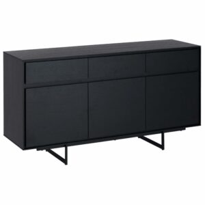 wohnli-moebel-suche-Sideboard-mit-3-Tueren-3-Schubladen-aus-MDF-und-Metall-Schwarz Wohnli Möbelsuche - Sideboard mit 3 Türen 3 Schubladen aus MDF und Metall Schwarz