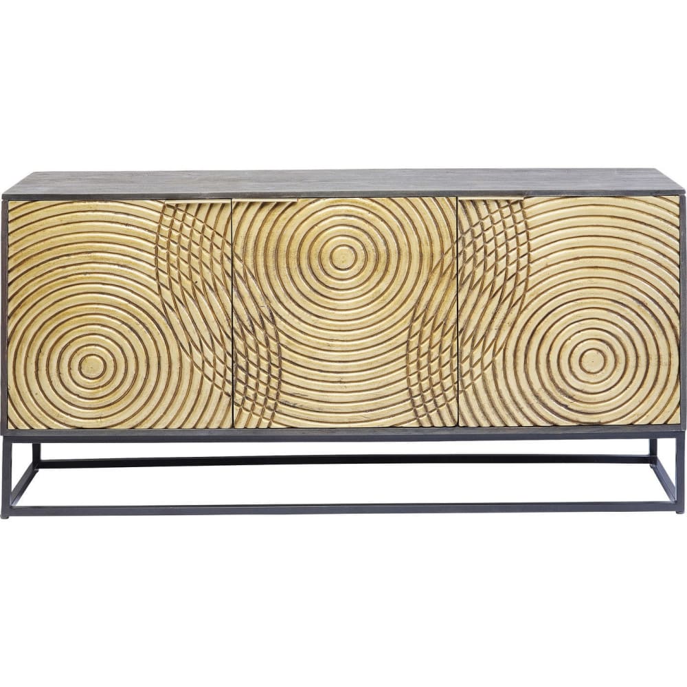 wohnli-moebel-suche-Sideboard-mit-3-Tueren-aus-Massivholz-schwarz-und-gold Wohnli Möbelsuche - Sideboard mit 3 Türen aus Massivholz