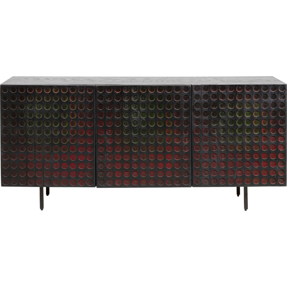 wohnli-moebel-suche-Sideboard-mit-3-Tueren-aus-Massivholz-schwarz-und-rot Wohnli Möbelsuche - Sideboard mit 3 Türen aus Massivholz