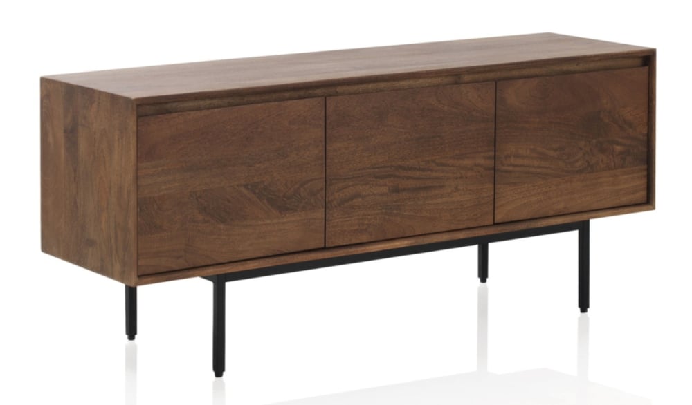wohnli-moebel-suche-Sideboard-mit-3-Tueren-aus-massivem-Mangoholz-und-Metallgestell Wohnli Möbelsuche - Sideboard mit 3 Türen aus massivem Mangoholz und Metallgestell