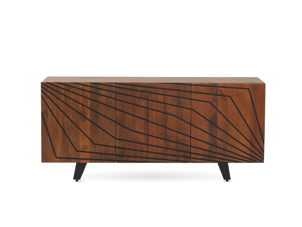 Wohnli Möbelsuche - Sideboard mit 3 Türen aus massivem Mangoholz