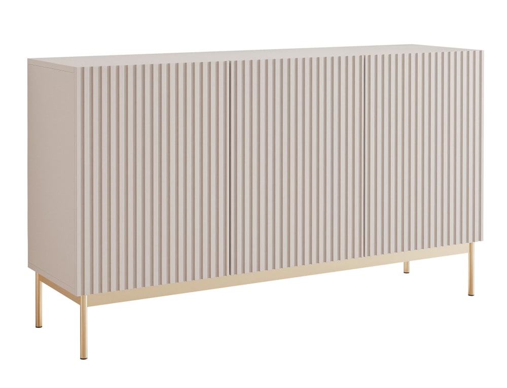 wohnli-moebel-suche-Sideboard-mit-3-Tueren-und-LED-Kaschmirgrau-138-cm Wohnli Möbelsuche - Sideboard mit 3 Türen und LED
