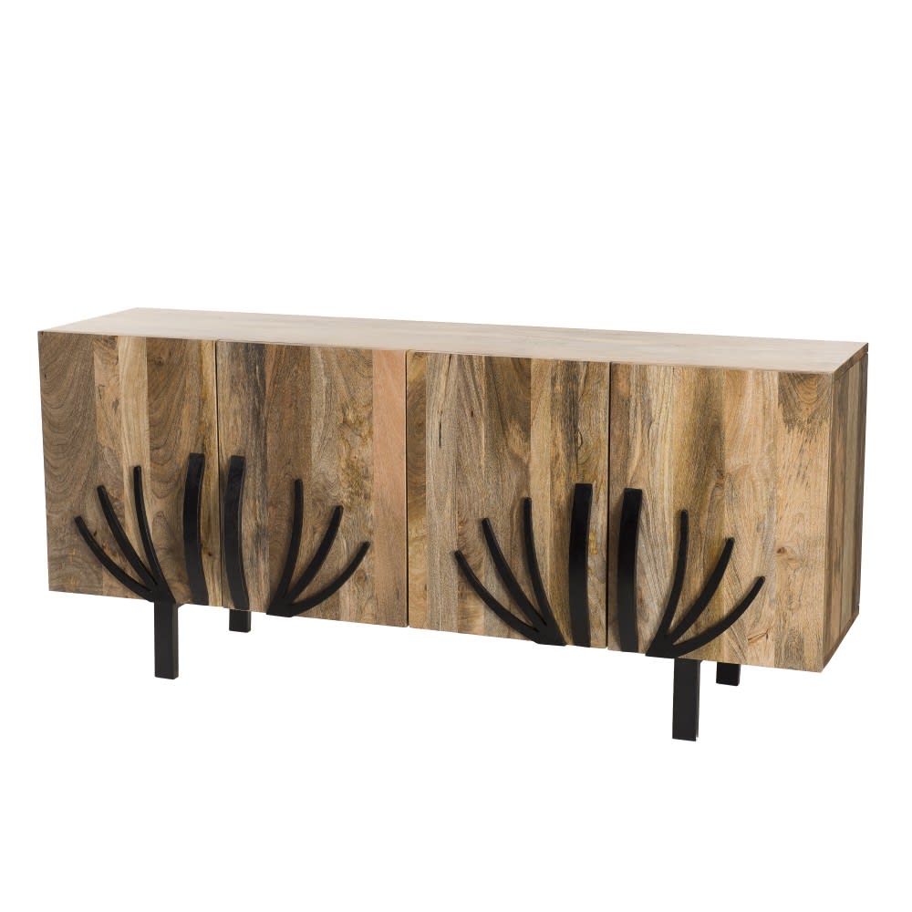 wohnli-moebel-suche-Sideboard-mit-4-Tueren-2-Regalen-aus-Mangoholz-mit-Metallbeinen Wohnli Möbelsuche - Sideboard mit 4 Türen