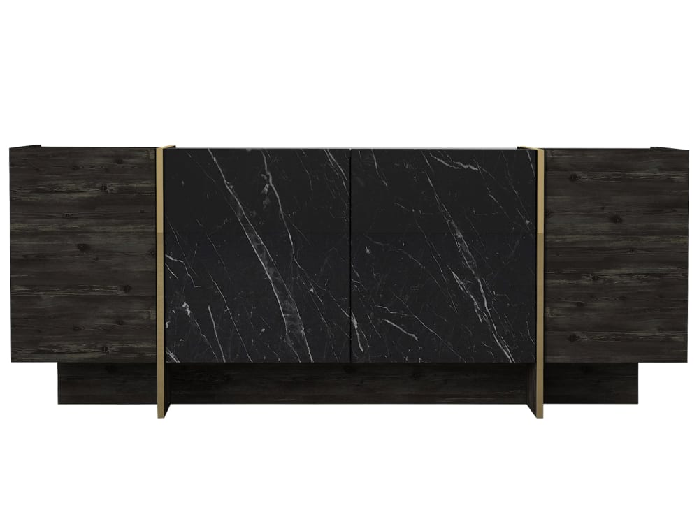 wohnli-moebel-suche-Sideboard-mit-4-Tueren-Schwarz Wohnli Möbelsuche - Sideboard mit 4 Türen