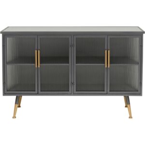 Wohnli Möbelsuche - Sideboard mit 4 Türen aus Stahl und Glas