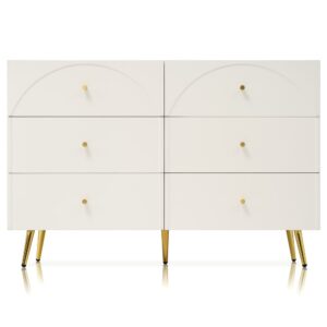 Wohnli Möbelsuche - Sideboard mit 6 Schubladen und goldenen Beinen