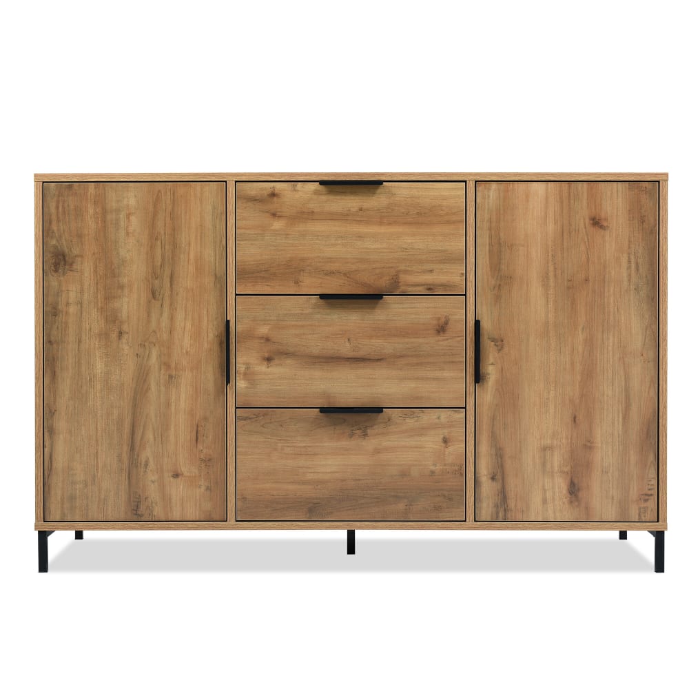 wohnli-moebel-suche-Sideboard-mit-Dunklem-Eichenholzeffekt-im-Industriestil-Braun Wohnli Möbelsuche - Sideboard mit Dunklem Eichenholzeffekt im Industriestil
